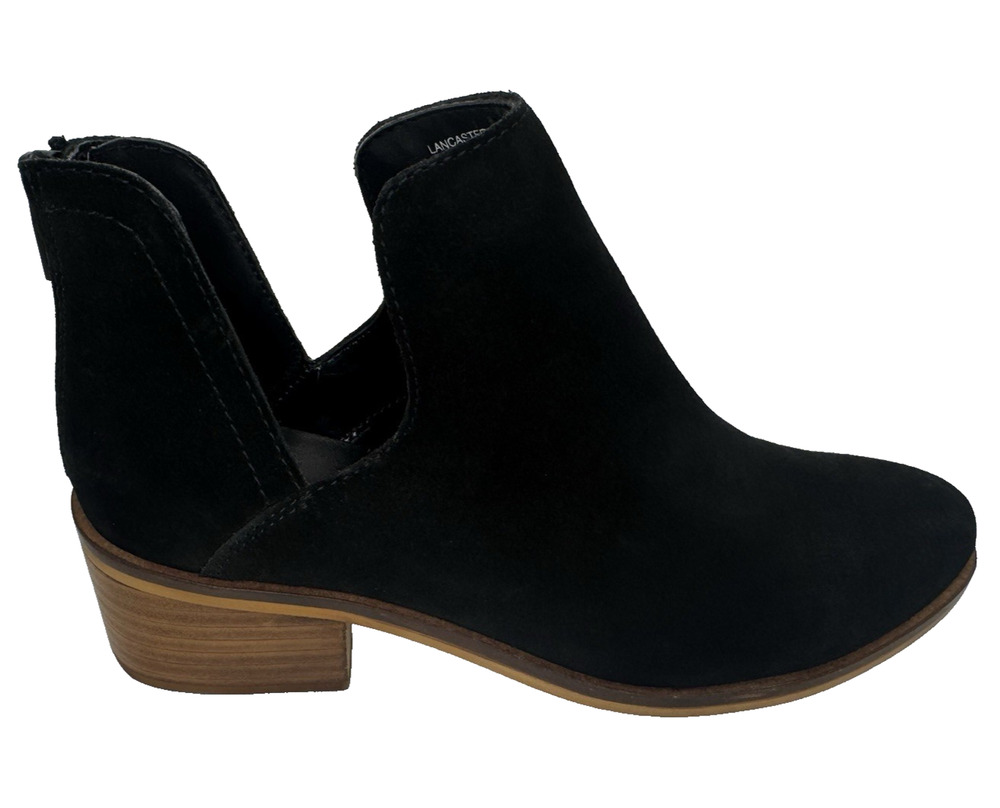 Steve Madden Black Booties 8.5 Leather Suede Booties Western Block Heel NWOT